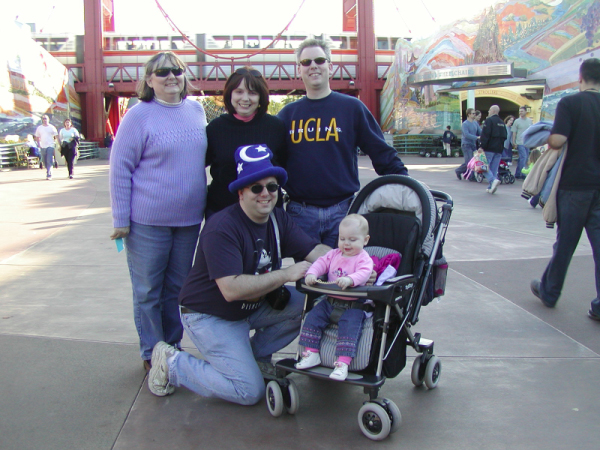 Golden Gate bridge bkgd Radelines Pat Carol