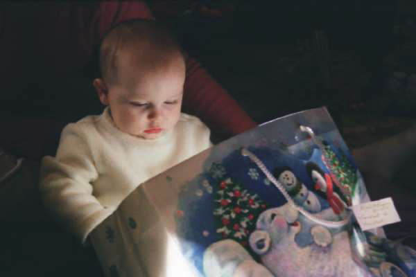 Kaitlyn looking into bag